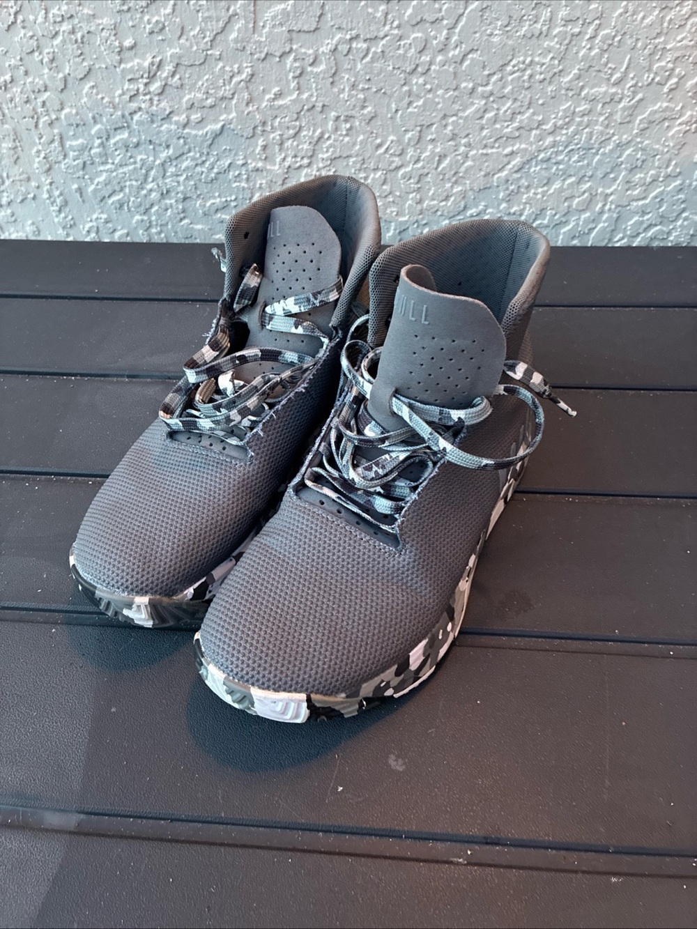 NOBULL Gray Men's Athletic Sneakers with Camo Sole and Laces